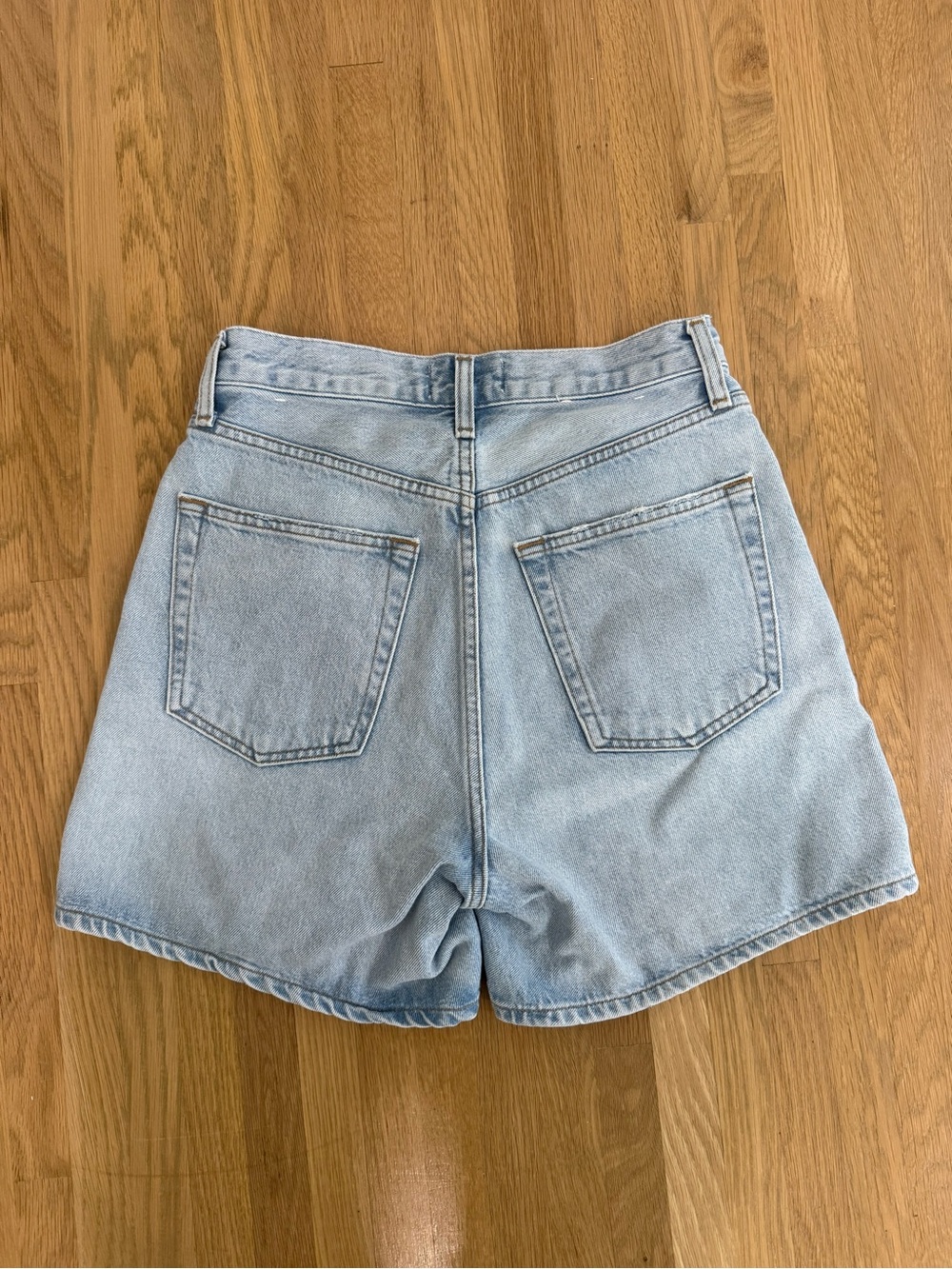 Agolde Light Blue High-Rise Denim Shorts size 26 v waist - Picture 2 of 4